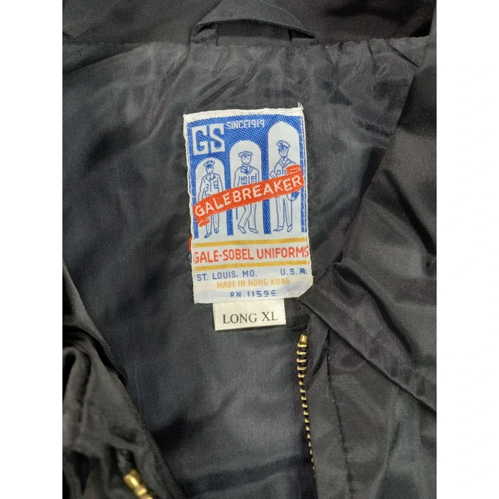 Vintage 80s Galebreaker Black Nylon Utility Tactical Workwear Jacket Men's XL